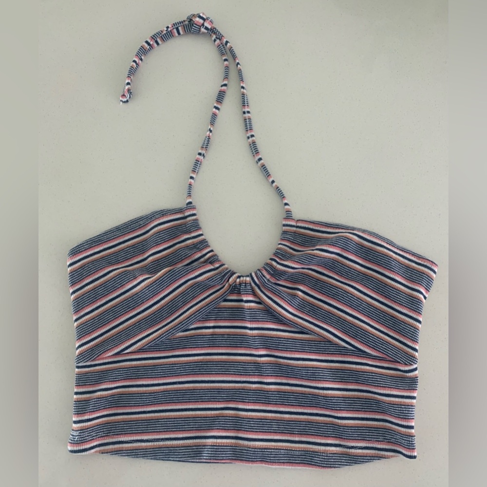 Aeropostale Stripe Halter Top